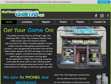 Tablet Screenshot of getyourgameonline.com